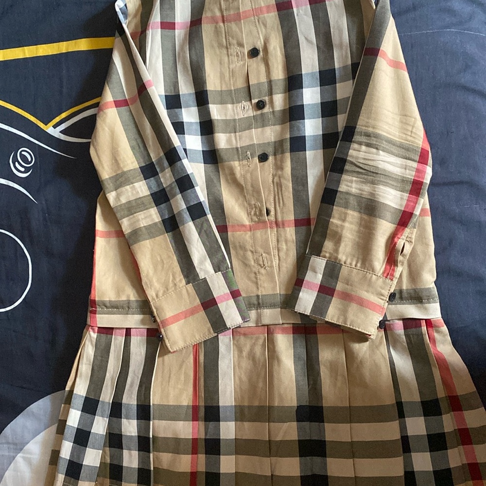Burberry plaid dress for little girls